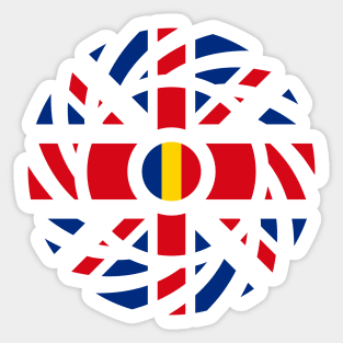 British Romanian Multinational Patriot Flag Sticker